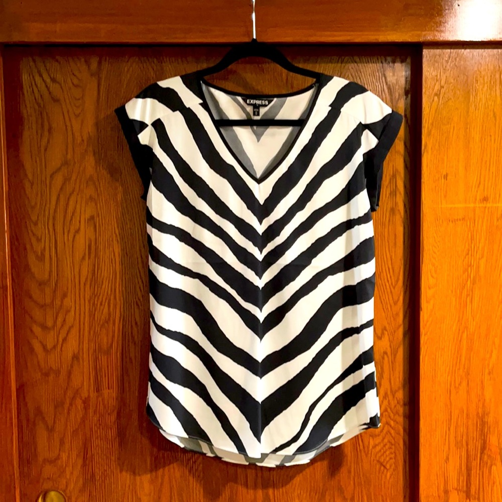 Express Zebra Print Top